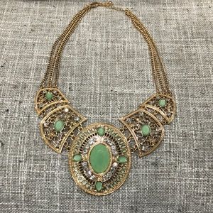 Gold statement necklace